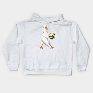 Duck Volleyball player Volleyball Kids Hoodie